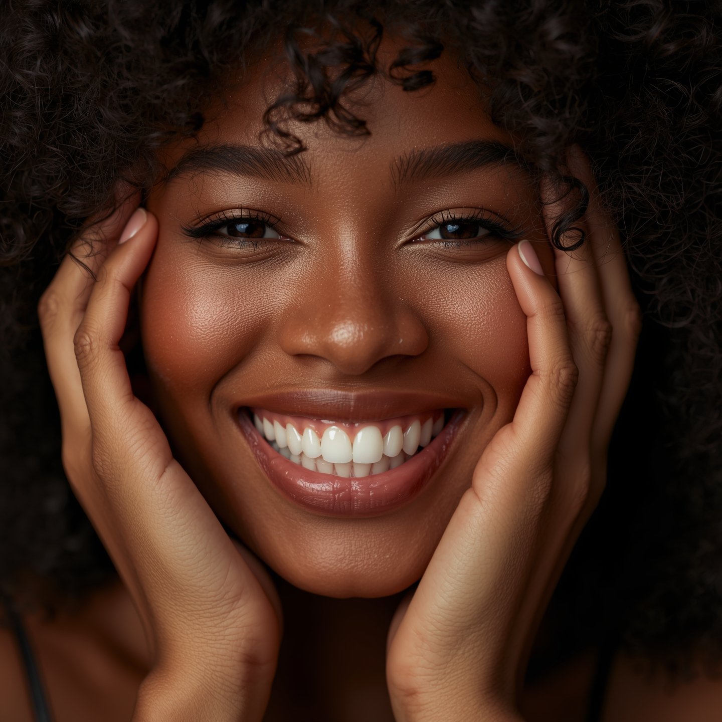 Professional teeth whitening transformation